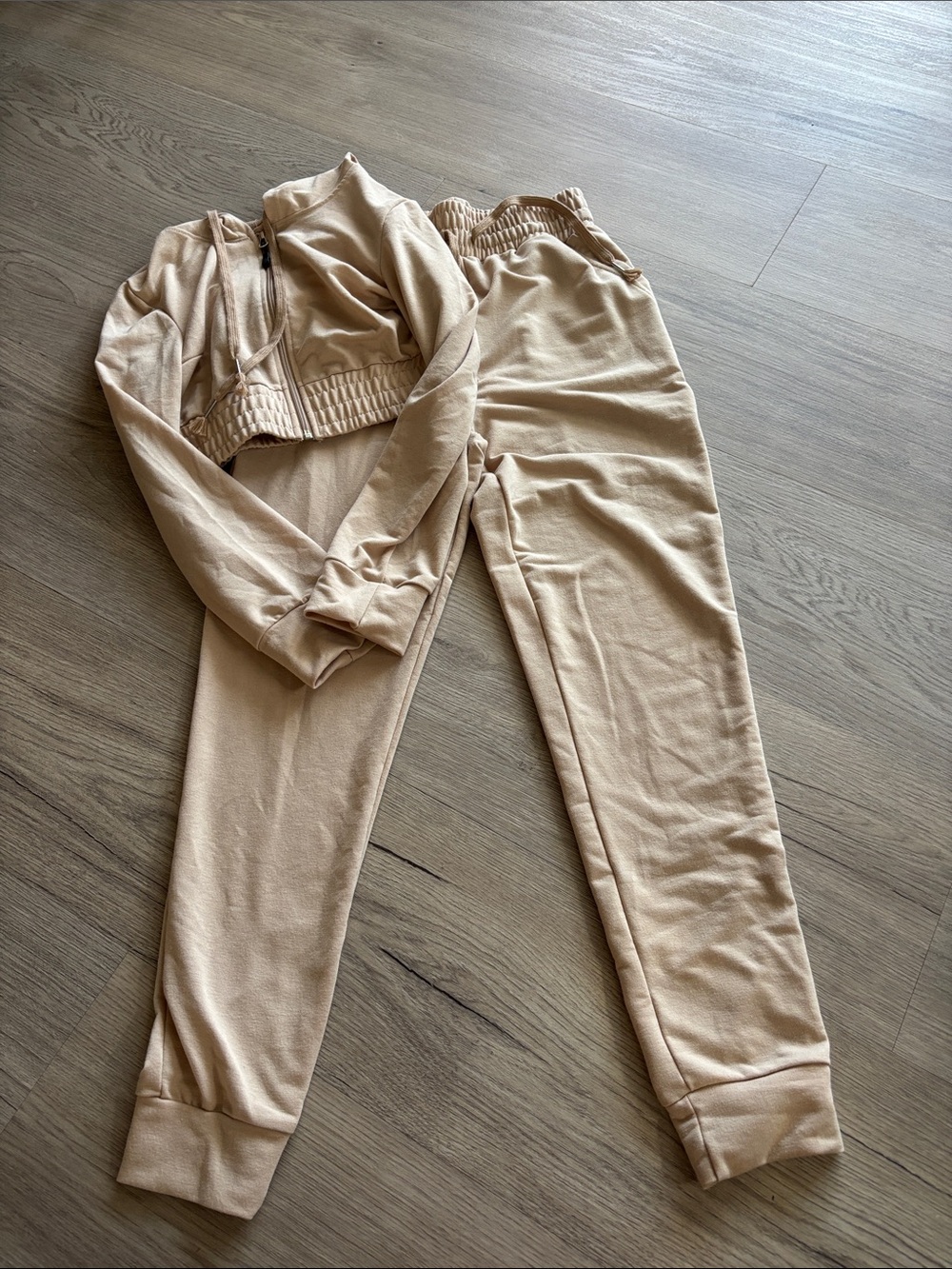Women's Cream Track Jogger Pants - Comfortable Everyday Fit